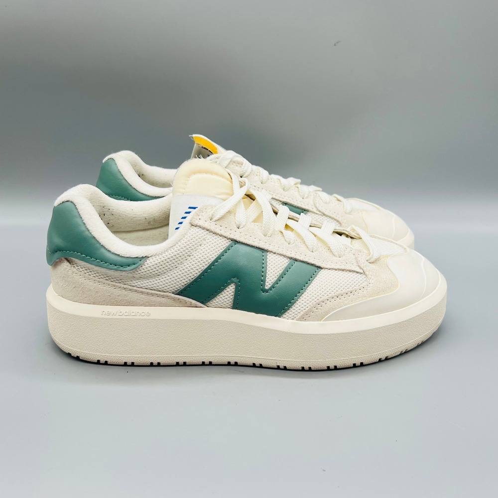 New Balance Shoes Womens 8.5 White Green Mesh CT302 Court Trainer Sneakers